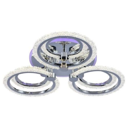 Потолочный светодиодный светильник 8003/3+3 CHR 108W+8W RGB хром Profit Light