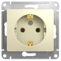 Розетка с заземлением Schneider Electric Glossa Беж GSL000243