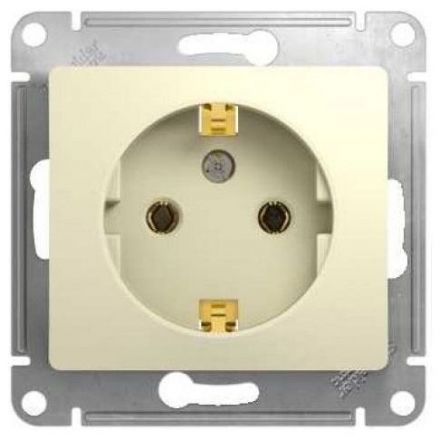 Розетка с заземлением Schneider Electric Glossa Беж GSL000243