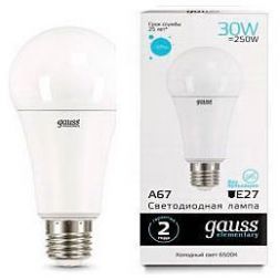 Лампа Gauss 73239 LED Elementary A67 30W E27 6500K