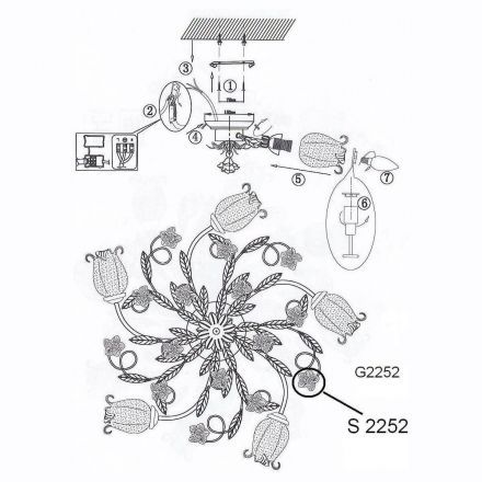 Люстра Odeon Light 2252/5C