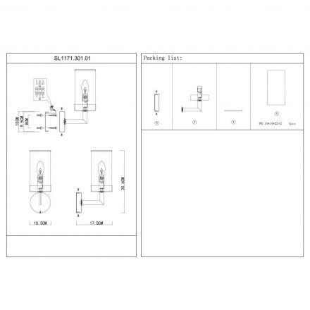 Бра ST Luce SL1171.301.01 MASINE