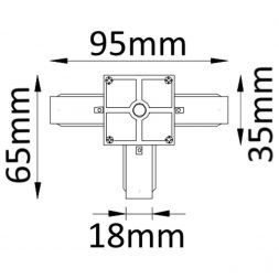 Соединитель T-образный однофазный Crystal Lux CLT 0.211 03 BL