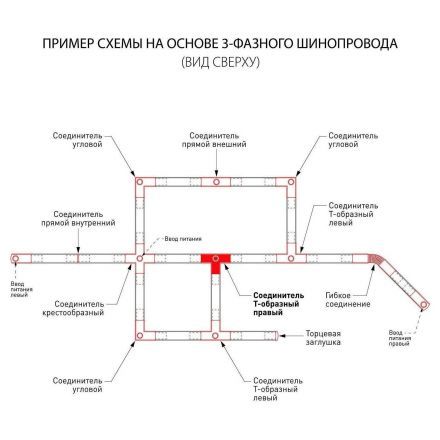 Коннектор Т-образный для трехфазного шинопровода правый  Elektrostandard TRC-1-3-TR-WH