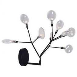 Бра Crystal Lux EVITA AP9 BLACK/TRANSPARENT