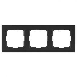 Рамка 3-местная Werkel W0031808 черный (WL04-Frame-03-black)