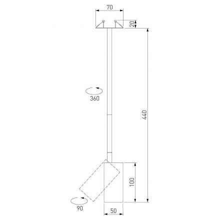 Встраиваемый подвесной светодиодный светильник Elektrostandard Drop 8W белый (50242 LED)