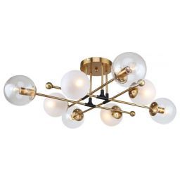 Светильник потолочный Linvel LV 9382/8 Флон Золото/чёрный Е14 40W D870 H360мм (LINVEL LV 9382/8 Золото/чёрный Е14 40W) Светильник потолочный Linvel LV 9382/8 Флон Золото/чёрный Е14 40W D870 H360мм (LINVEL LV 9382/8 Золото/чёрный Е14 40W)