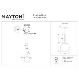 Светильник подвесной Maytoni MOD321PL-01W Basic form