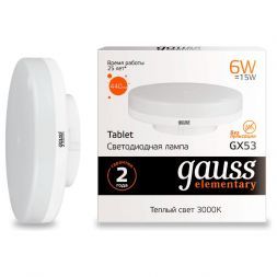 Лампа Gauss 83816 LED Elementary GX53 6W 2700K