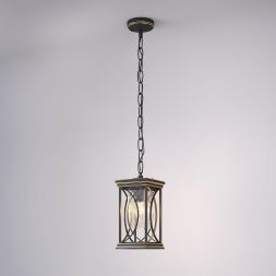 Подвесной уличный светильник Elektrostandard Spica H черное золото (GL 1026H)