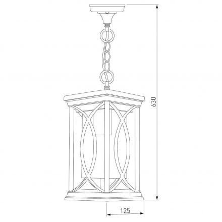 Подвесной уличный светильник Elektrostandard Spica H черное золото (GL 1026H)