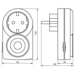 Розетка с таймером Feron TM50 23238