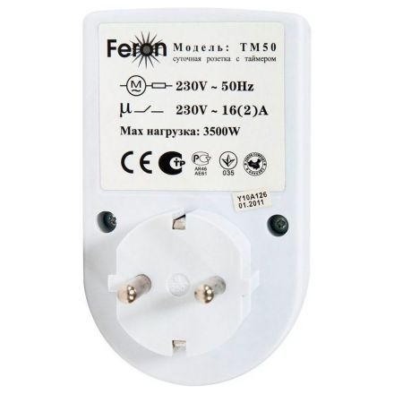 Розетка с таймером Feron TM50 23238