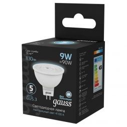 Лампа светодиодная Gauss GU5.3 9W 4100K матовая 101505209