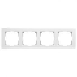 Рамка 4-местная Werkel W0041801 белый (WL04-Frame-04-white)