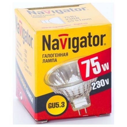 Лампа галогенная Navigator 94 207 NH-JCDR-75-230-GU5.3