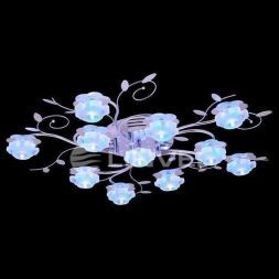Люстра LV 8332/11 Хром G4 12v 20w пульт/LED синий+белый