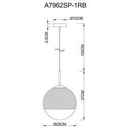 Светильник подвесной Arte Lamp A7962SP-1RB