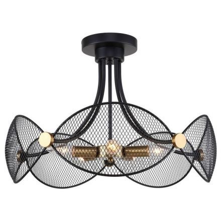 Светильник потолочный Linvel LV 9383/5 Шамберон Чёрный/золото Е14 40W D550 H380мм