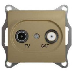 Розетка оконечная Schneider Electric Glossa Титан TV-SAT 1DB GSL000497
