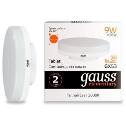 Лампа Gauss 83819 LED Elementary GX53 9W 2700K