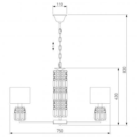 Подвесная люстра Eurosvet 10099/8 хром