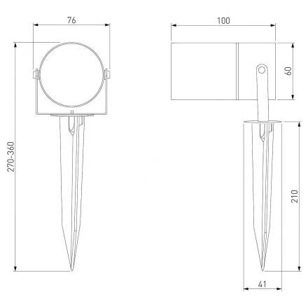 Уличный светильник Landscape Elektrostandard 35146/S черный