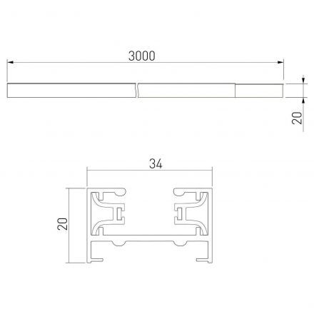 Однофазный шинопровод 3м Elektrostandard 85081/00 черный