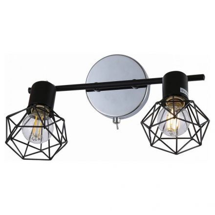 Бра Linvel LB 9370/2 Элой Хром/черный Е14 40W 270х100х222мм