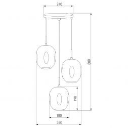 Подвесной светильник Eurosvet 50195/3 черный жемчуг