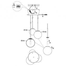Светильник подвесной Maytoni MOD321PL-03B Basic form