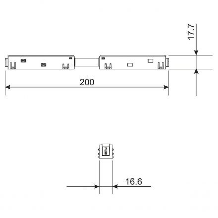Прямой коннектор и планка 1 шт Slim Magnetic Elektrostandard 85096/00