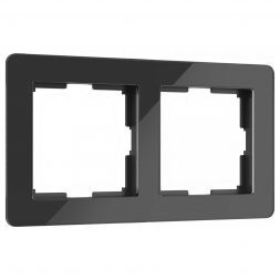 Рамка на 2 поста Acrylic черный Werkel W0022708