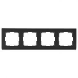 Рамка 4-местная Werkel W0041808 черный (WL04-Frame-04-black)