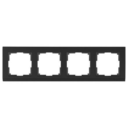 Рамка 4-местная Werkel W0041808 черный (WL04-Frame-04-black)