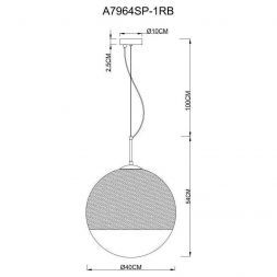 Светильник подвесной Arte Lamp A7964SP-1RB
