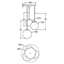 Светильник подвесной Maytoni MOD321PL-03W Basic form