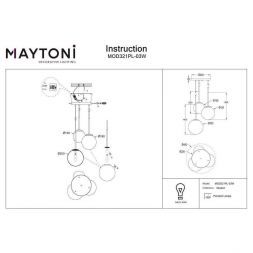 Светильник подвесной Maytoni MOD321PL-03W Basic form