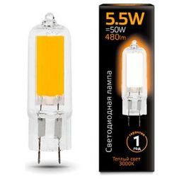 Лампа Gauss 107807105 LED G4 5.5W 3000K Glass