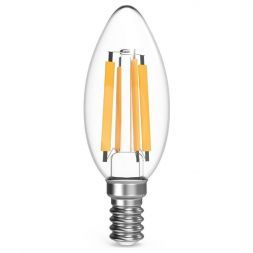 Лампа светодиодная филаментная Gauss E14 13W 4100K прозрачная 103801213