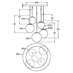 Светильник подвесной Maytoni MOD321PL-05B Basic form