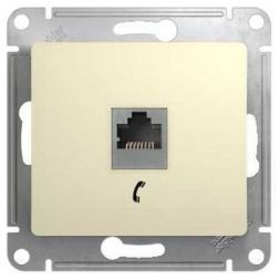 Розетка телефонная RJ11 Schneider Electric Glossa Беж GSL000281T
