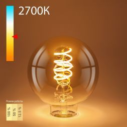 Филаментная светодиодная лампа Dimmable G95 5W 2700K E27 тонированная Elektrostandard BLE2747