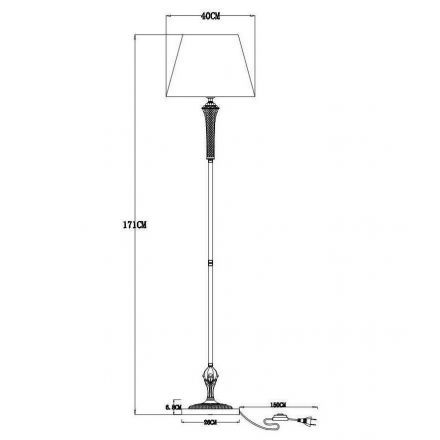 Торшер Arte Lamp A7301PN-1PB