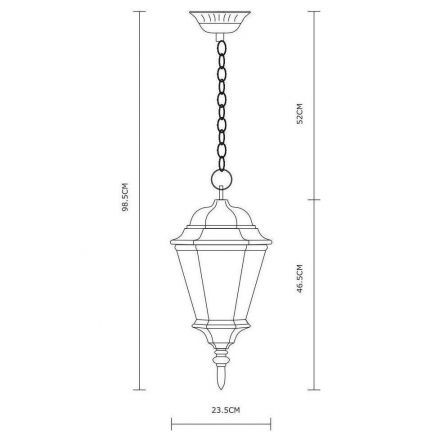 Уличный подвесной светильник Arte Lamp A1204SO-1BN