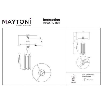 Настольная лампа Maytoni MOD304TL-01CH Muse