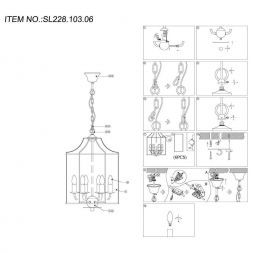 Люстра подвесная ST Luce SL228.103.06 TERSO