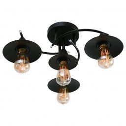 Потолочный светильник 80007/4BK BK ЭкономСвет (EKONOMSVET 80007/4BK BK)