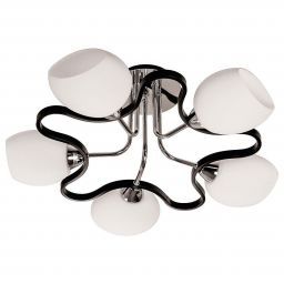 Потолочный светильник 11126/5CR BK WT ЭкономСвет (EKONOMSVET 11126/5CR BK WT)